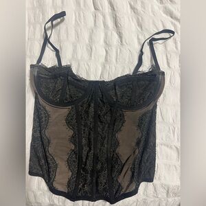 Brown and black Urban Outfitters corset top